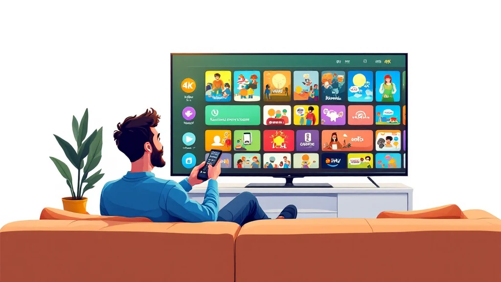 IPTV for Smart TV showing 4K premium channel lineup
