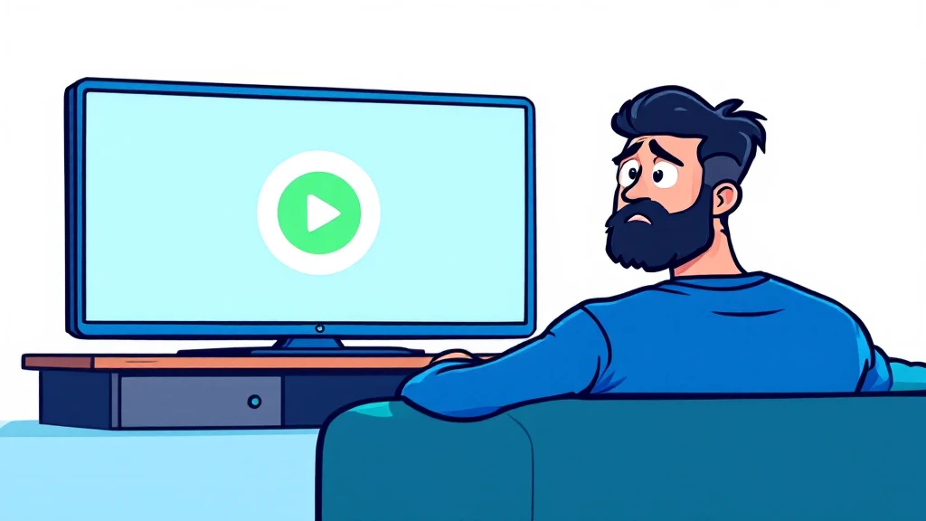 IPTV buffering fix guide showing frozen stream on TV screen