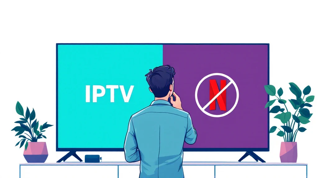 IPTV vs Netflix comparison showing channel volume and live sports advantages